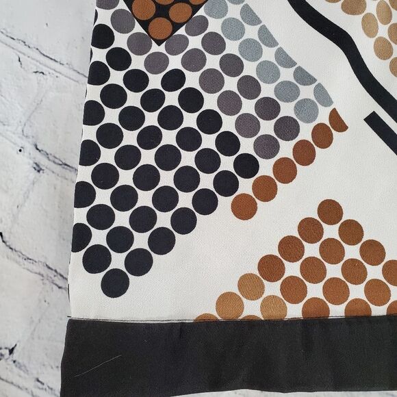 🩵Connected Apparel Ivory & Black Polka Dot Sleeveless Dress Size 10 - Picture 4 of 9